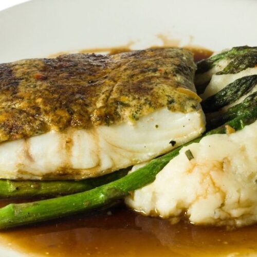 Parmesan-Crusted Halibut With Asparagus (Keto & Low Carb) - AtKeto